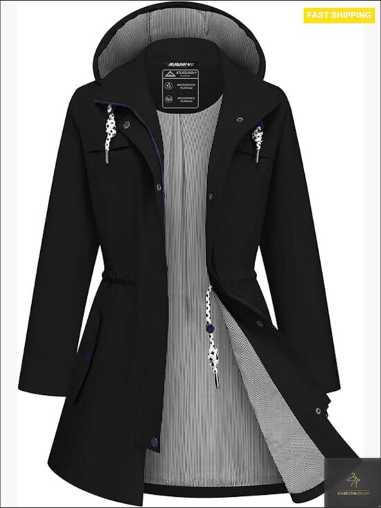 Jackets & Blazers - Lightweight Waterproof Trench Coat Hooded Windbreaker Rain Jacket Women